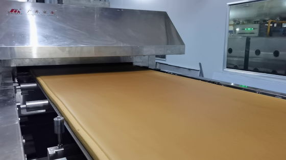 بیسکویت کیک تسمه فولادی پخت اجاق گاز تونل گاز گرم هوای گرم